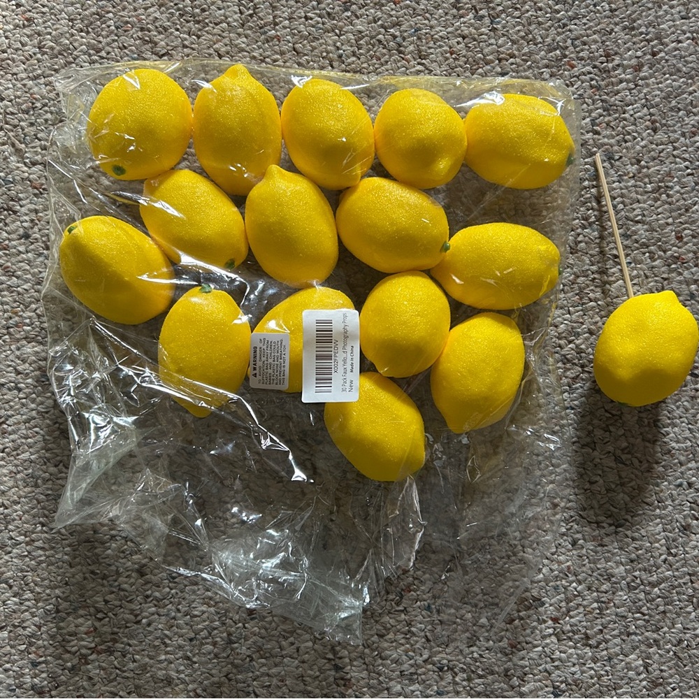 Artificial Yellow Lemons Decor
